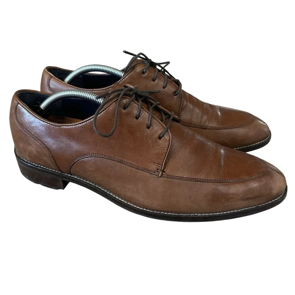 Cole Haan Dress Shoes Mens 11 M Lenox Hill‎ Split Toe Oxford Tan Style C11629